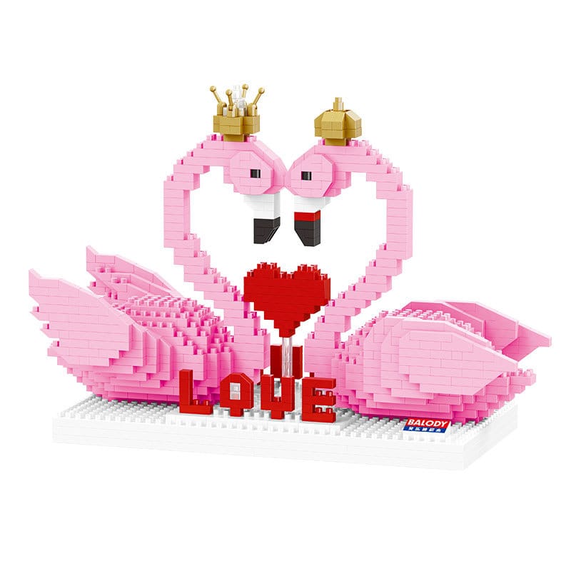 Love Flamingos |  3d puzzle | nano blocks | brickcenter.myshopify.com