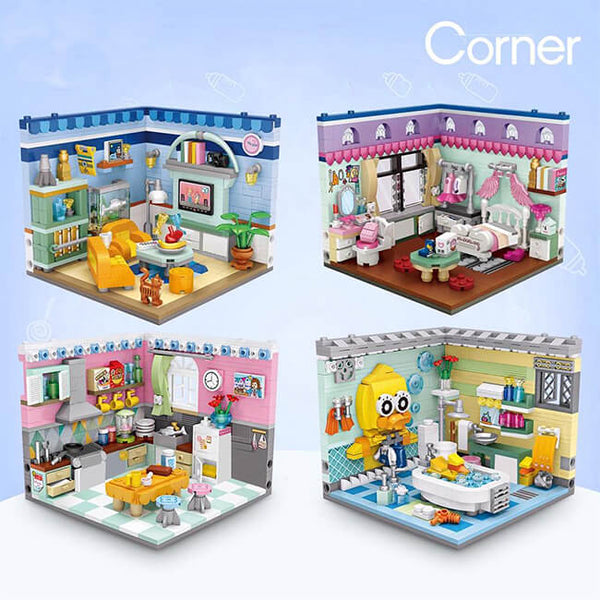 Cozy Bedroom Set |  3d puzzle | nano blocks | brickcenter.myshopify.com