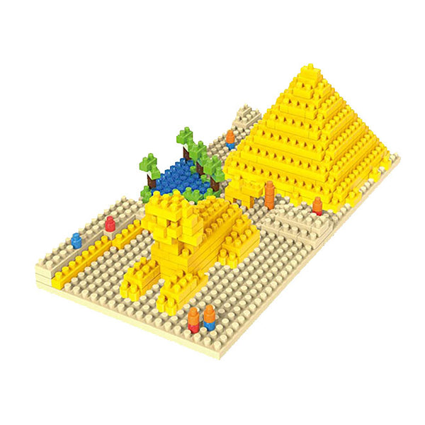 Sphinx and Pyramid - Nano Bocks Set |  3d puzzle | nano blocks | brickcenter.myshopify.com