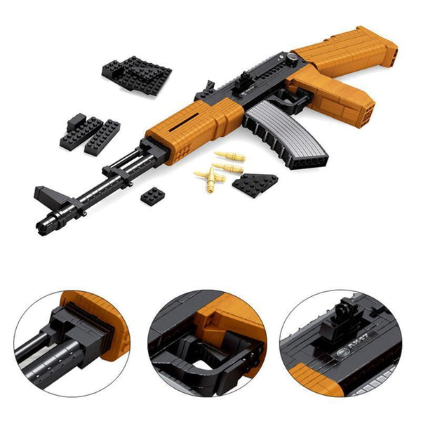 AK-47 Assault Rifle |  3d puzzle | nano blocks | brickcenter.myshopify.com
