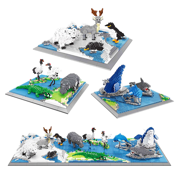 Wild Ocean Animals Set |  3d puzzle | nano blocks | brickcenter.myshopify.com