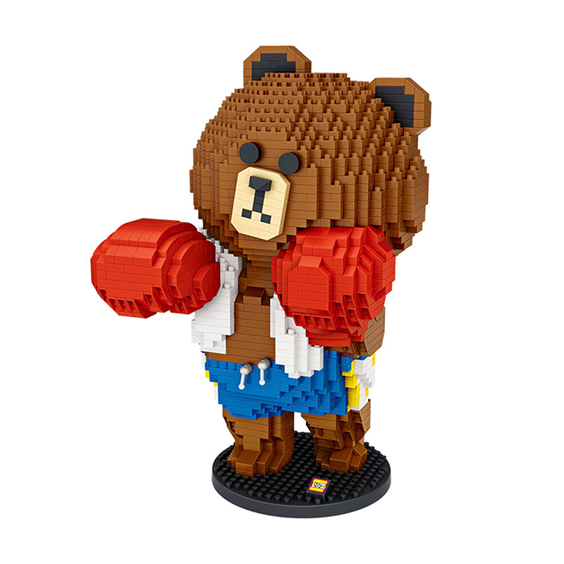 Fun Boxing Bear |  3d puzzle | nano blocks | brickcenter.myshopify.com