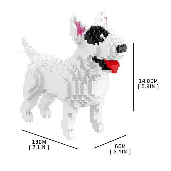Little Bull Terrier |  3d puzzle | nano blocks | brickcenter.myshopify.com