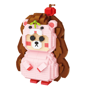 Cute Pink Hedgehog |  3d puzzle | nano blocks | brickcenter.myshopify.com