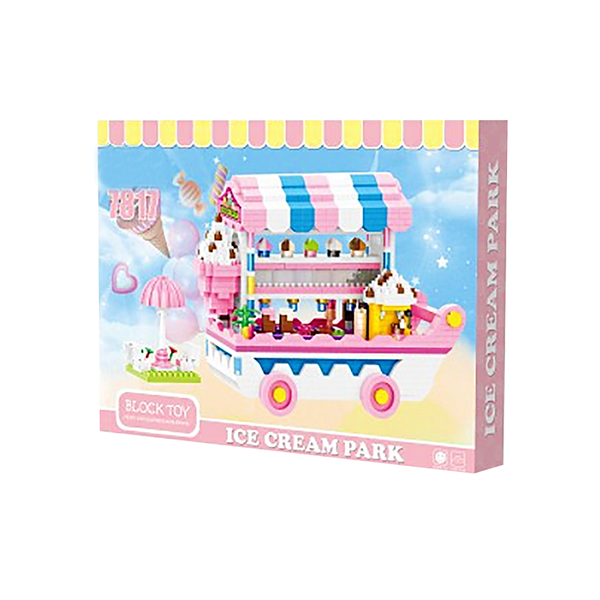 Pink Ice Cream Cart |  3d puzzle | nano blocks | brickcenter.myshopify.com
