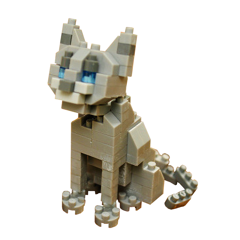 Little Russian Blue Cat |  3d puzzle | nano blocks | brickcenter.myshopify.com