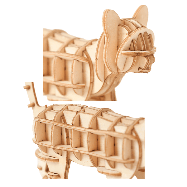 Wooden Cat Puzzle |  3d puzzle | nano blocks | brickcenter.myshopify.com