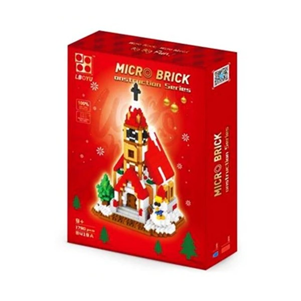 Homey Christmas Church |  3d puzzle | nano blocks | brickcenter.myshopify.com