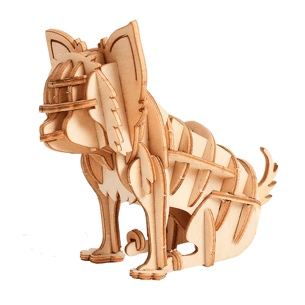 Wooden Chihuahua Puzzle |  3d puzzle | nano blocks | brickcenter.myshopify.com