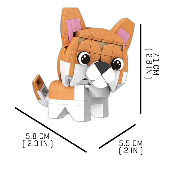 Tiny Dog |  3d puzzle | nano blocks | brickcenter.myshopify.com