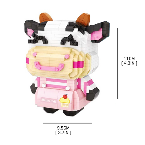 Little Ms. Cafe Cow |  3d puzzle | nano blocks | brickcenter.myshopify.com