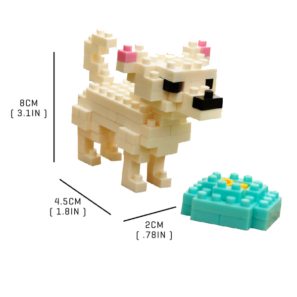 Little Playful Chihuahua |  3d puzzle | nano blocks | brickcenter.myshopify.com