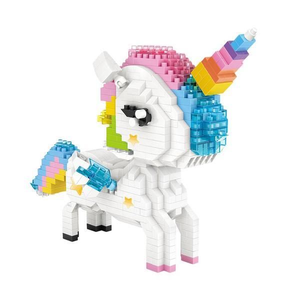 Rainbow Unicorn |  3d puzzle | nano blocks | brickcenter.myshopify.com