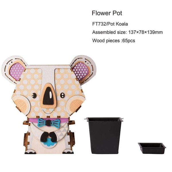 Koala Flower Pot |  3d puzzle | nano blocks | brickcenter.myshopify.com