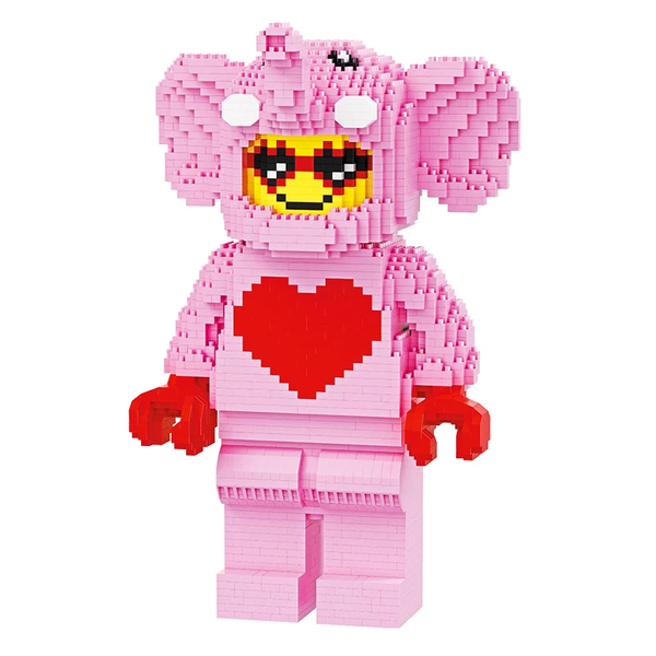 Romantic Pink Elephant |  3d puzzle | nano blocks | brickcenter.myshopify.com