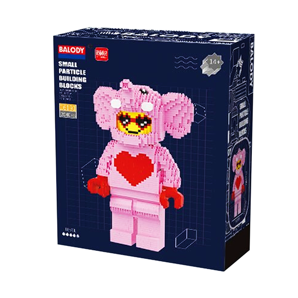 Romantic Pink Elephant |  3d puzzle | nano blocks | brickcenter.myshopify.com
