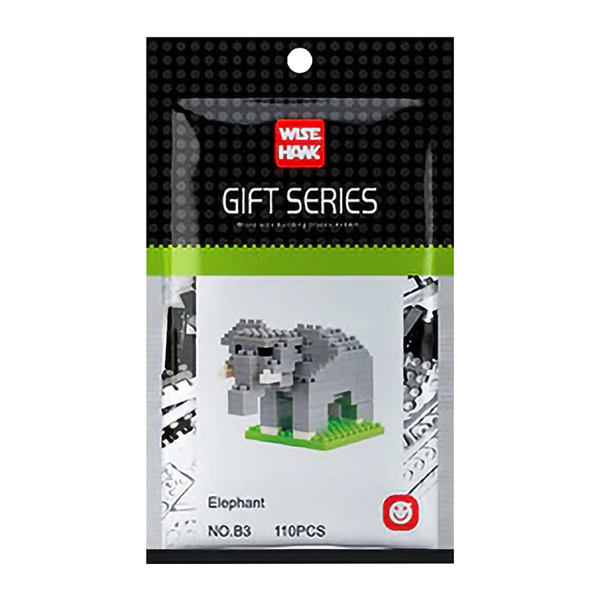 Little Grey Elephant |  3d puzzle | nano blocks | brickcenter.myshopify.com