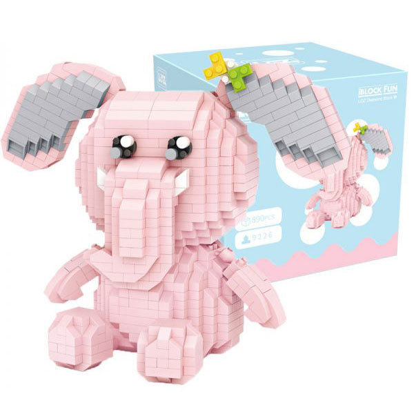 Pink Elephant |  3d puzzle | nano blocks | brickcenter.myshopify.com
