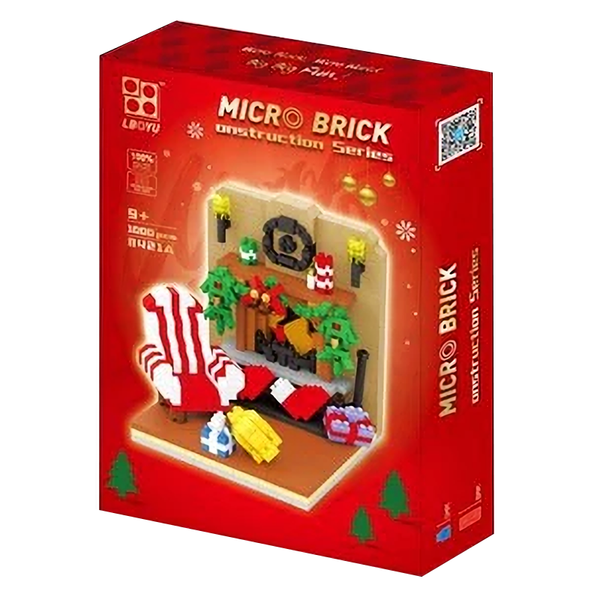 Santa's Christmas Fireplace |  3d puzzle | nano blocks | brickcenter.myshopify.com