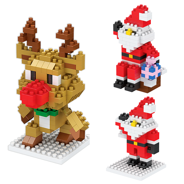Little Santa and Rudolph Set |  3d puzzle | nano blocks | brickcenter.myshopify.com