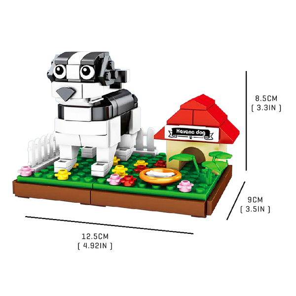Little Havanese Dog |  3d puzzle | nano blocks | brickcenter.myshopify.com