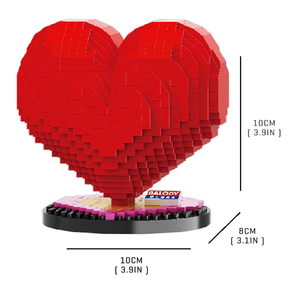 Lovely Valentine Heart |  3d puzzle | nano blocks | brickcenter.myshopify.com