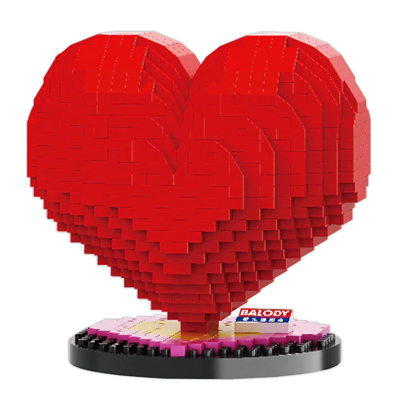 Lovely Valentine Heart |  3d puzzle | nano blocks | brickcenter.myshopify.com