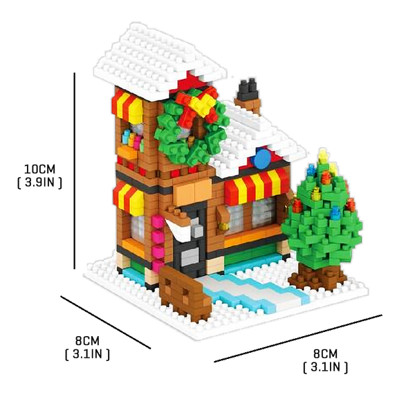 Little Winter Christmas House |  3d puzzle | nano blocks | brickcenter.myshopify.com