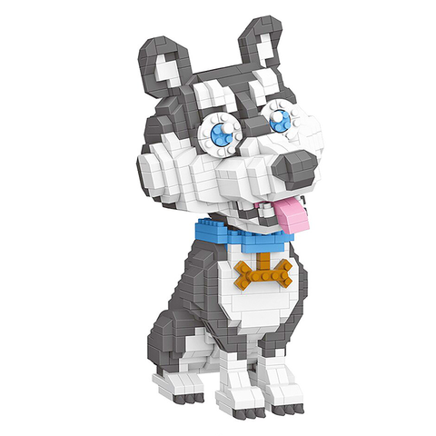 Cuddly Husky |  3d puzzle | nano blocks | brickcenter.myshopify.com