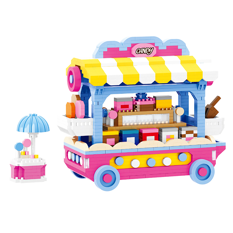Pink Candy Cart |  3d puzzle | nano blocks | brickcenter.myshopify.com