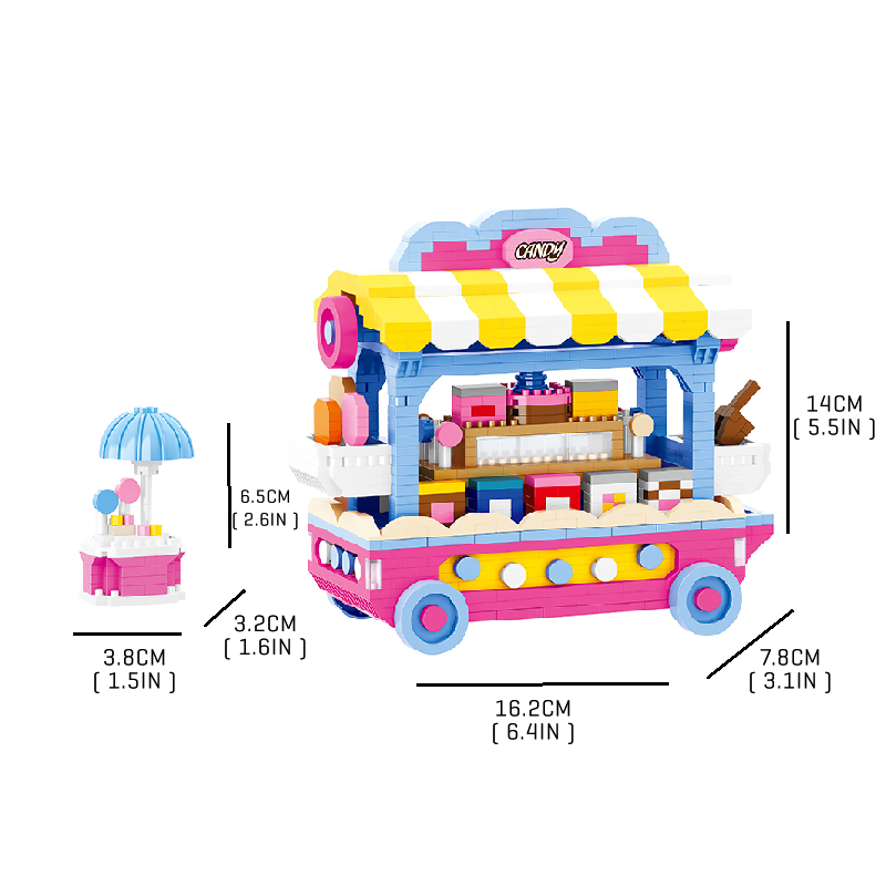 Pink Candy Cart - Block Center 
