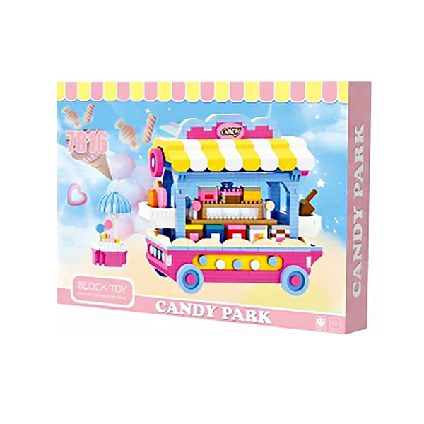 Pink Candy Cart |  3d puzzle | nano blocks | brickcenter.myshopify.com