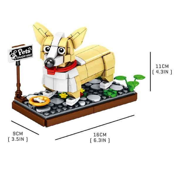 Little Hungry Corgi |  3d puzzle | nano blocks | brickcenter.myshopify.com