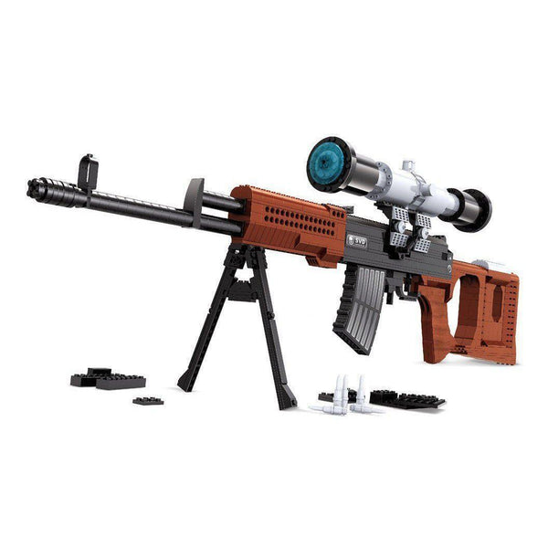 Dragunov SVD Sniper Rifle |  3d puzzle | nano blocks | brickcenter.myshopify.com
