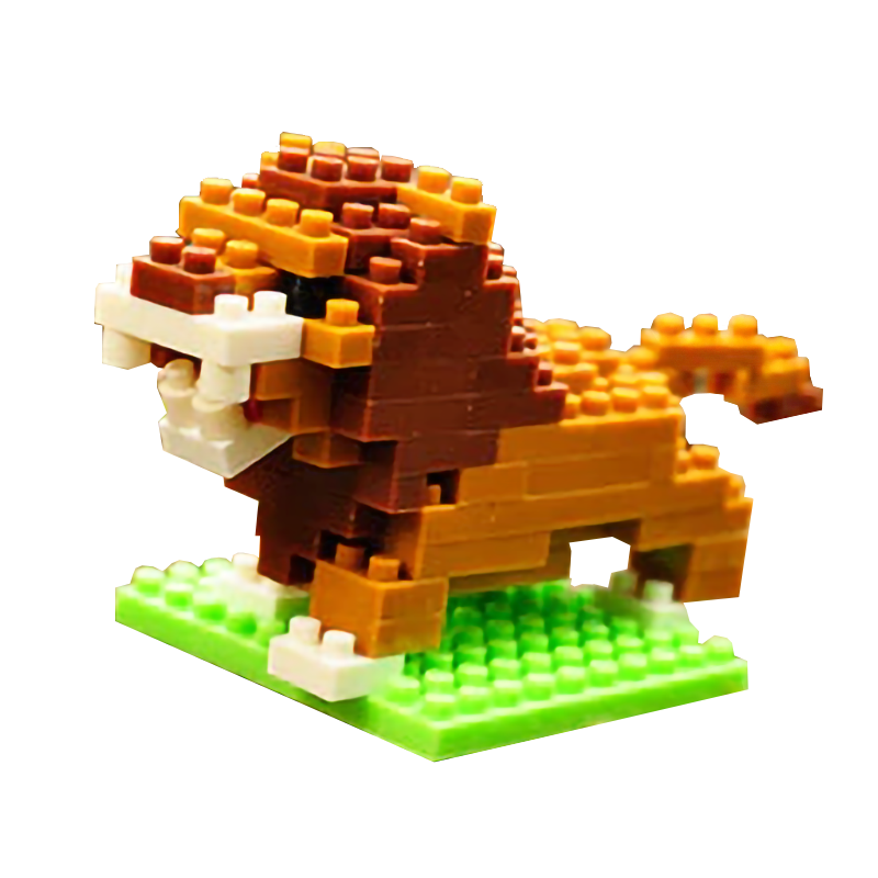 Little Strong Lion |  3d puzzle | nano blocks | brickcenter.myshopify.com
