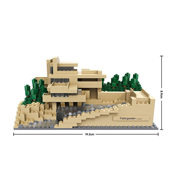 Landmarks Falling Water |  3d puzzle | nano blocks | brickcenter.myshopify.com