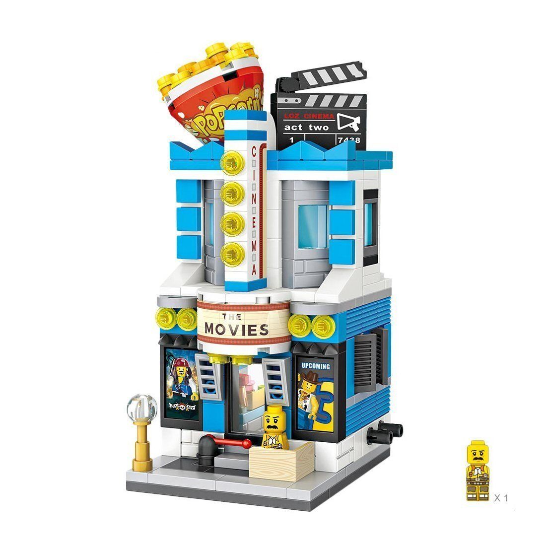 Mini Street Movie Theatre |  3d puzzle | nano blocks | brickcenter.myshopify.com