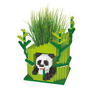 Panda Flower Pot |  3d puzzle | nano blocks | brickcenter.myshopify.com