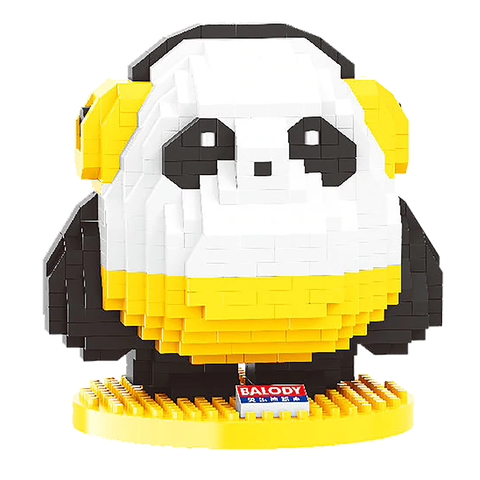 Tiny-Round Panda |  3d puzzle | nano blocks | brickcenter.myshopify.com