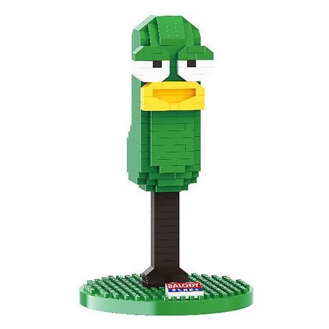 Tiny-Green Parrot |  3d puzzle | nano blocks | brickcenter.myshopify.com