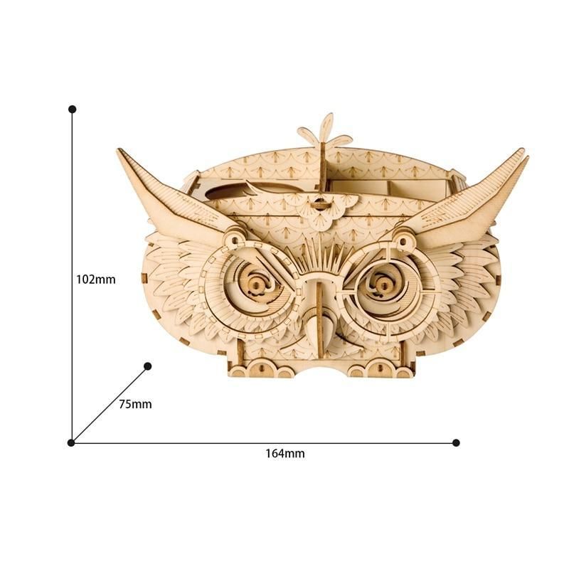 Owl Storage Box 3D Wooden Puzzle - Block Center 