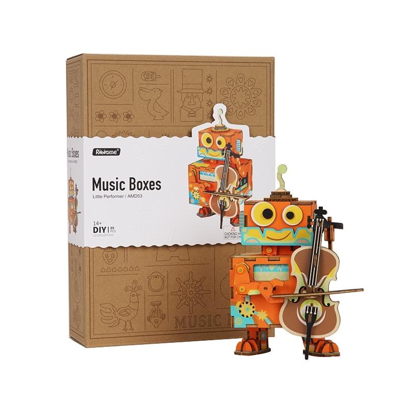 Little Robot Performer Music Box - Block Center 