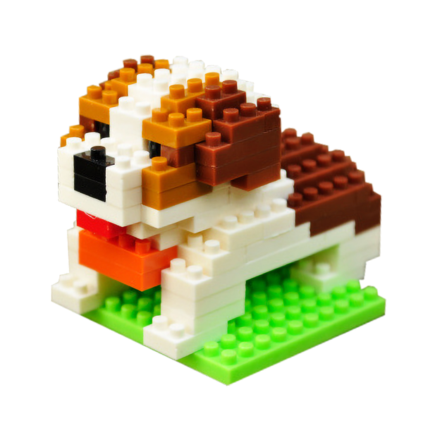 Little Sleepy St. Bernard |  3d puzzle | nano blocks | brickcenter.myshopify.com