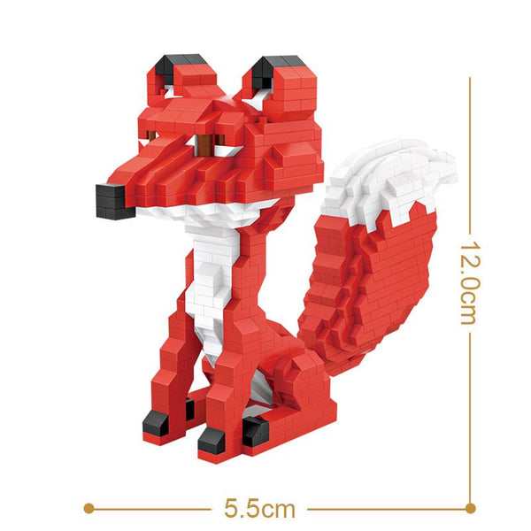 Red Fox |  3d puzzle | nano blocks | brickcenter.myshopify.com