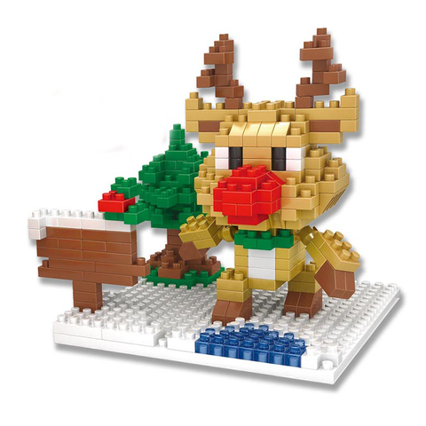 Cute Rudolph Reindeer |  3d puzzle | nano blocks | brickcenter.myshopify.com