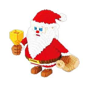 Happy Caroling Santa |  3d puzzle | nano blocks | brickcenter.myshopify.com