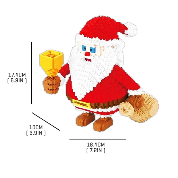 Happy Caroling Santa |  3d puzzle | nano blocks | brickcenter.myshopify.com