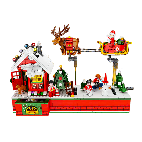Santa's Christmas Chimney House |  3d puzzle | nano blocks | brickcenter.myshopify.com