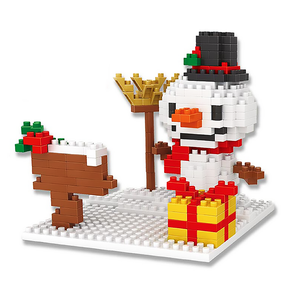 Cute Snow Man |  3d puzzle | nano blocks | brickcenter.myshopify.com