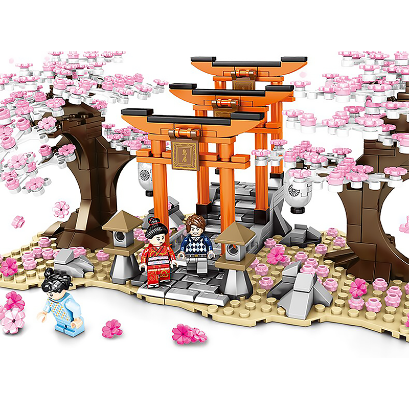Sakura Shrine |  3d puzzle | nano blocks | brickcenter.myshopify.com